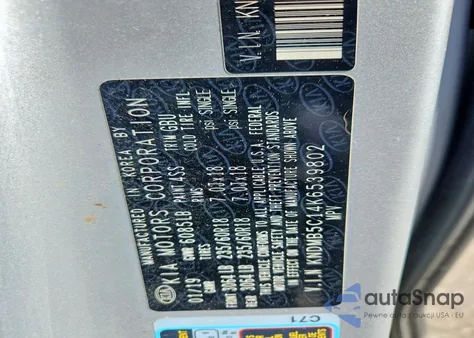 2019 Kia Sedona Lx z USA, uszkodzony, nr VIN KNDMB5C14K6539802